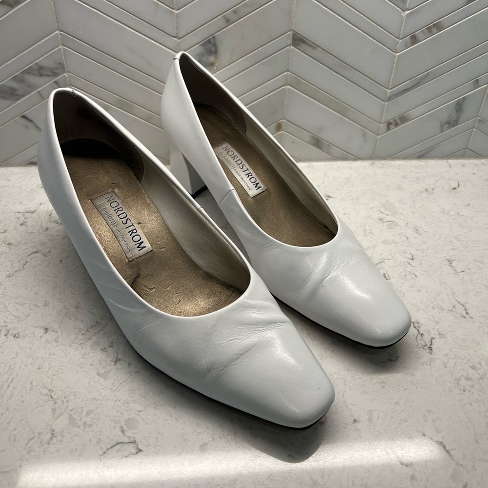 White Nordstrom pumps